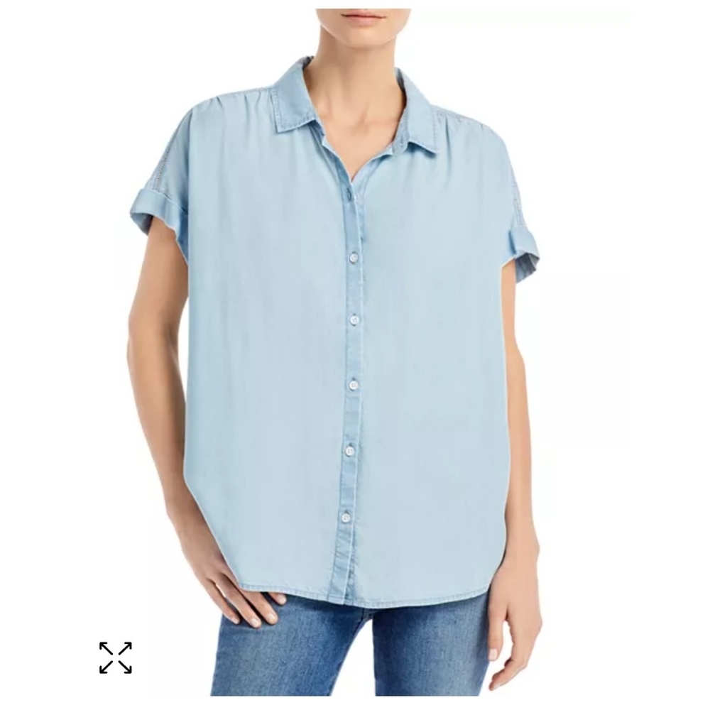 Soft Surroundings Shirt Tunic Chambray Top